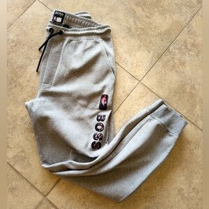 Hugo Boss X NBA Men's "Slamdunk2_2" Logo Print Track Sweat Pants US Small